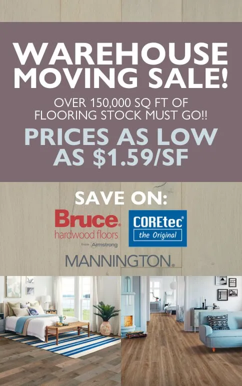 Warehouse moving sale | Gilman Floors, LLC